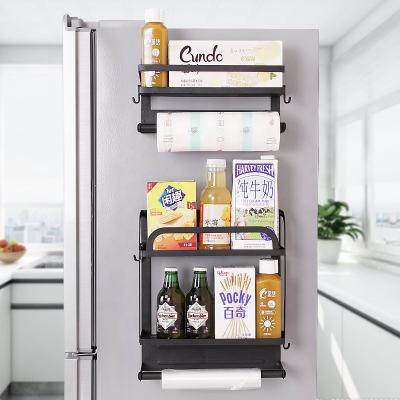 China New Metal Spice Fridge Rack Sustainable Magnetic Multi Function Magnetic Kitchen Rack for sale