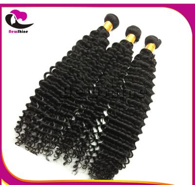 China Africa Hot  Unprocessed 100%  Brazilian Virgin Hair Weavon Premium Quality New Deep Wave With Middle Part  Closure for sale