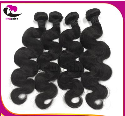 China Free Shipping Natural Black 10A Grades 100% Virgin Indian Hair Body Wave With Lace Closures 10inch-30inches for sale