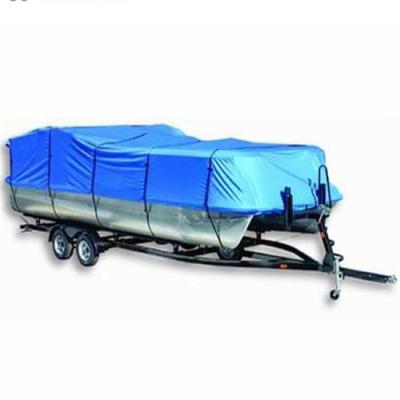 China Boat Covers For V-Hull Fishing Boat 600 Denier Semi-Custom Fitted Weather Resistant Pontoon Boat Cover for sale