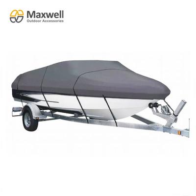 China Tri Rover Bass Boat Aluminum Rain Hull Dust Proof UV Hull 600D Marine Grade Gray V Cover 14' - 16' L 90