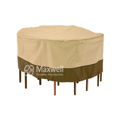 China Weatherproof Outdoor Heavy Duty Durable Oxford Fabric Windproof Furniture Dining Table And Chair Set Cover DIAx28