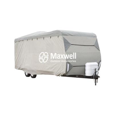 China Water Resistant Breathable Caravan Cover Feature Caravan Cover Fits 580-640cm Made From Heavy Duty Material Gray for sale