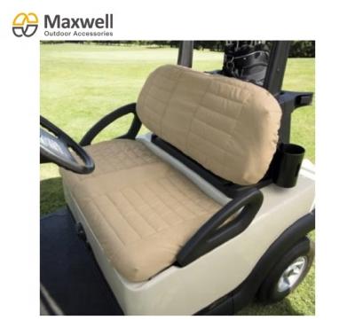 China Rain Dust Cover Full Set UV Golf Cart Back And Front Seat Cover Polyester Washable Padded Seat Covers 2pieces for sale