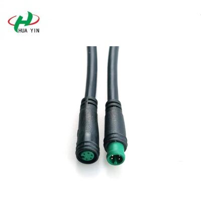 China Waterproof LED Lighting M6 5pin Mini Connector M6 Connector Waterproof Cable For Led Bike Power Cable for sale