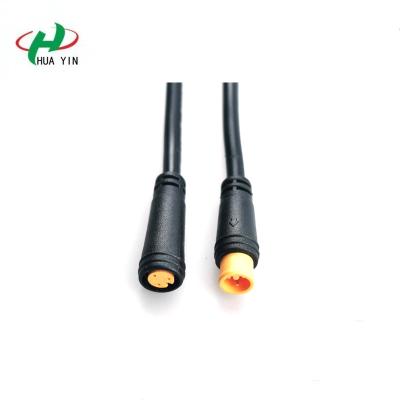 China LED lighting M7 3pin outdoor ebike electrical wire connector M7 waterproof connector for sale