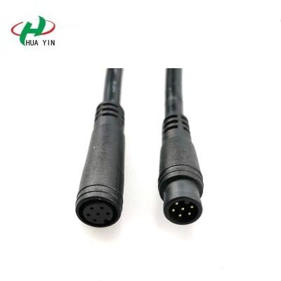 China M8 6pin mini waterproof LED connector for electric bicycles and LED lighting circular 6 pin connector for sale