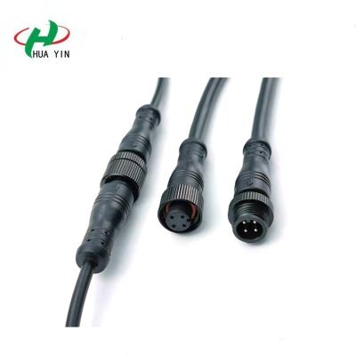 China Waterproof M12 4Pin Power Connector For Led Lighting M12 4pin Connector Cable for sale