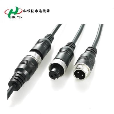 China M12 Plug 2pin Automotive Waterproof Male Female Connector M12 Mold Aviation Cable Connector for sale