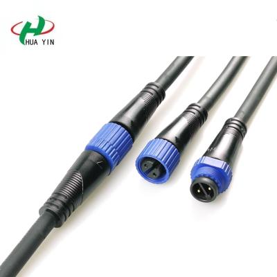 China waterproof m15 2pin street light connector ip68 m15 pvc / rubber waterproof connector for sale