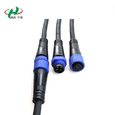 China Waterproof M15 4pin Power Connector 4pin Electrical Waterproof Male Female Sockets for sale