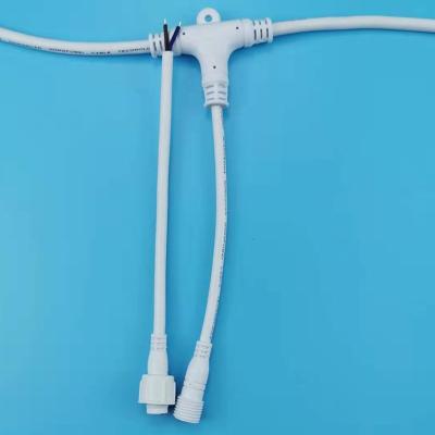 China High Quality Waterproof Wire Molded Electrical Cable Splitter Power T Type Plug for sale