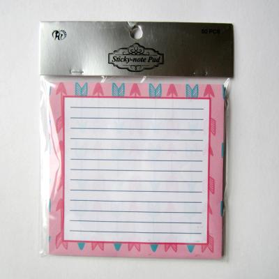 China Self-adhesive Kawaii Size Sticky-note Pad Custom Office Memo Pad for sale