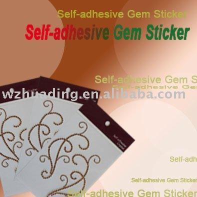 China Decorative Sticker Gemstone Self Adhesive Sticker for sale