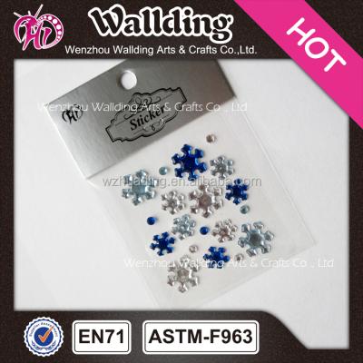 China Flatback Crystal Snowflake Shape Rhinestone Pattern Sticker for sale