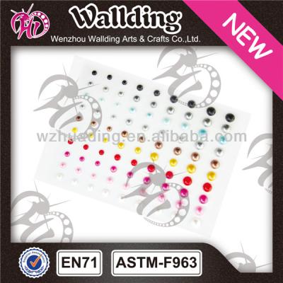 China Decorative Colorful Pearl Diamonds Adhesive Acrylic Sticker for sale