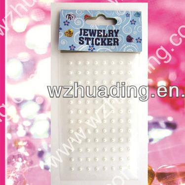 China Decorative Sticker 2mm Pearl Rhinestone Stickers For DIY Decoration for sale