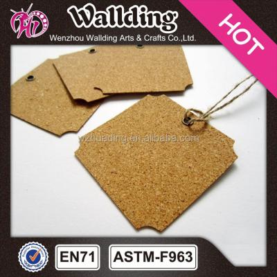 China Sustainable Cork Wooden Clothing Labels And Jeans Hang Tags / Garment Tags for sale