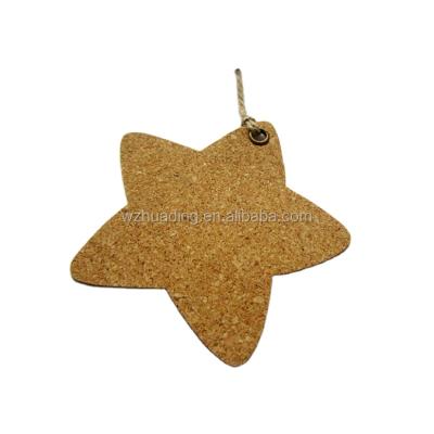 China Sustainable 1MM Cork Sheet Star Shape Favor Hang Tags For Clothing for sale