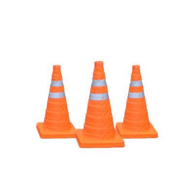 China Road Factory Warning Manufacture Various Size Pop Up Foldable Safety Traffic Cone for sale