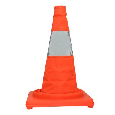 China Wholesale Road Safety Safety Warning Traffic Reflective Road Cone Movable Folding Barrier for sale