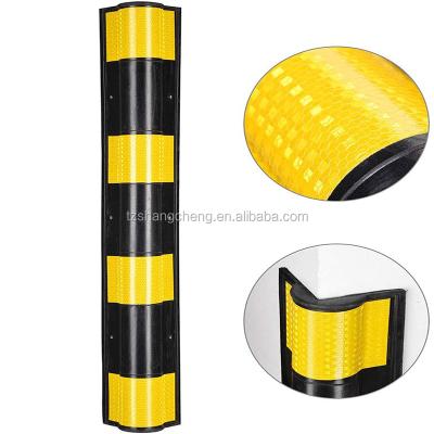 China Shangcheng Traditional L-Shape Traffic Rubber Wall Stop Warning Corner Protector For Parking Lot for sale