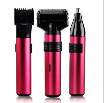 China 40 Mins Working Professional Clipper 3 In 1 Hair Trimmer Shaver Sets Electric Nose Trimmers for sale