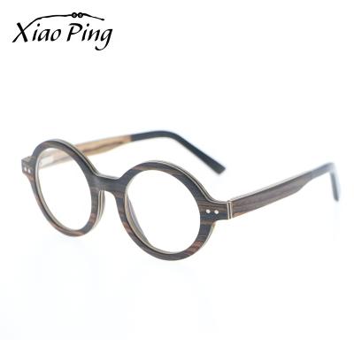 China For Reading Glasses Ready Goods Shape Handmade Round Logo Wood Optical Frame Glasses For Girls for sale