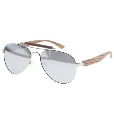 China 2021 Trendy Oversized Fashion Sun Glasses Metal Wood Polarized Sun Glasses For Ladies for sale