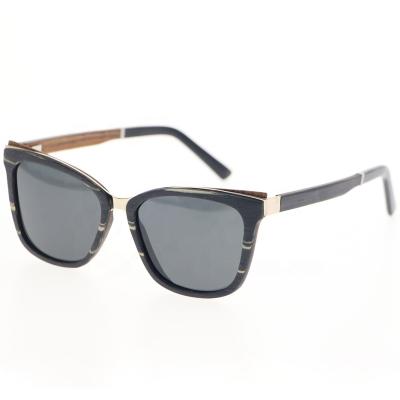 China Fashion Sunglasses Fashion Women Wood Metal Cat Eye Sun Glasses Polarized Sunglasses for sale