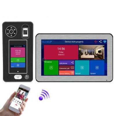 China 10 Inch 1080P Wireless WIFI Door Phone Doorbell Intercom 500 Video Camera Face Recognition 500 Fingerprints To Unlock 263(L)*163(W)*23(H)mm for sale