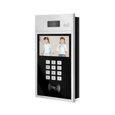 China Aoshuotian Touch Screen Multi-unit TCP IP Video Door Phone Intercom Support Up to 9999 Households with Smart Phone Remote Unlock for sale