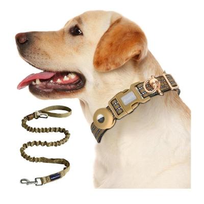 China Amazon Seller Reflective Hot Heavy Duty Pet Collar Large Dogs Collar And Leash Set Tactical Dog Collars for sale