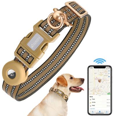 China High Quality Breathable Quick Release Adjustable Reflective Nylon Tactical Dog Collar Dog Collar With Airtag for sale