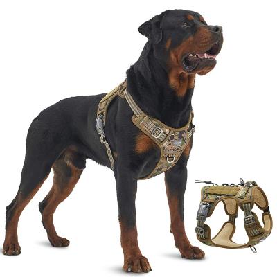 China Amazon Best Seller Thoughtful Adjustable Tactical No Pull Dog Harness Thoughtful Pet Harnesses For Large Dogs With Easy Control Handle for sale