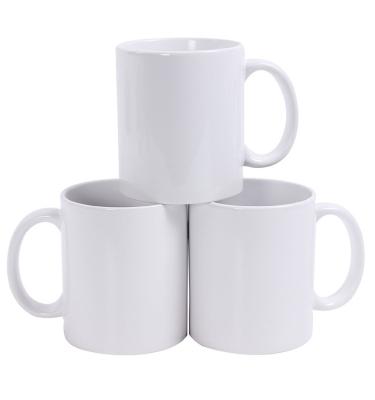 China Good quality white popular top grade ceramic custom sublimation 11oz stocked empty mug for sale