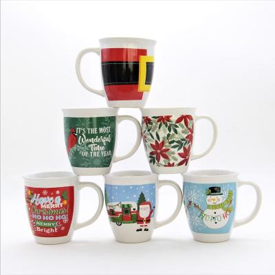 China High Quality Custom Stocked Christmas Coffee Mug, Hot Sale Christmas Design Gift Packed Printing Coffee Mug Wholesale for sale