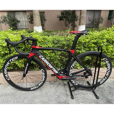 China Carbon Fiber with 105 Full Carbon R7010 Groupset CARROWTER Road Bike Bicycle 50mm Full Carbon Wheelset A271 Hubs Direct Mount Brake for sale