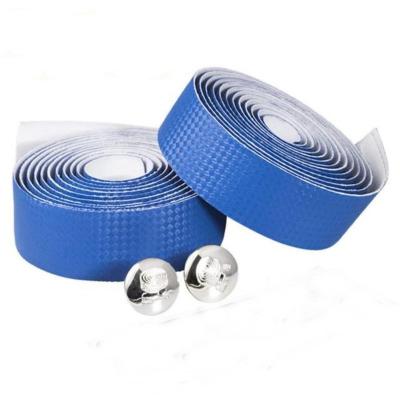 China Road Bikes Blue1 Pairs Road Bike Handlebar Tape Carbon Pattern Colors Rubber Bicycle Grip Belt Grip Tape Grip Belt Bike Accessories for sale