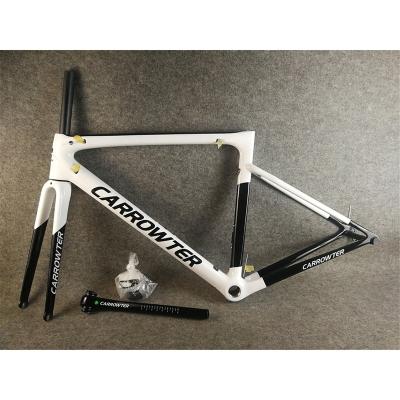 China Road Bikes T1000 UD CJH06 CARROWTER Gloss Black White Carbon Road Bike Frames V Brake Bicycle Frameset With 44 49 52 54 56 58cm for sale