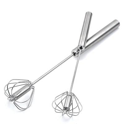 China Viable Cooking Tools Manual Stainless Steel Kitchen Beater Mixer Hand Beat Semi-automatic Beater Egg Beaters for sale