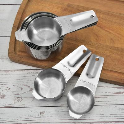 China Sustainable Stainless steel Multi-function Measuring Cups and Spoons Set of 7 with scale for sale