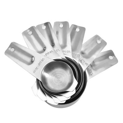 China Sustainable Popular Sale Seven-piece Stainless Steel Multi-function Measuring cup Measuring Spoon with Scale for sale