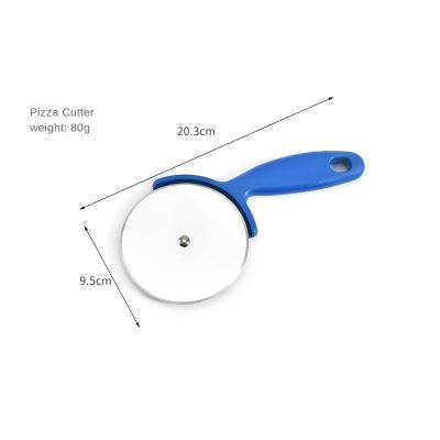 China Sustainable Pizza Cutter Cutting Manual Round Pie Cutter Stainless Steel Pizza Cutter For Home Using Baking Tool for sale