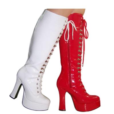 China Wholesale Breathable Big Size Women Boots Shinny Popular Sexy PU Nightclub High Heels Platform Polish Dance Stripper Go-go Boots For Women for sale