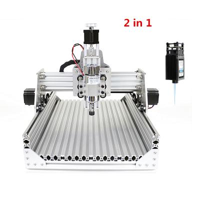 China Laser Engraving Diy 3020 300w CNC Engraving Router 2500mw Laser Marking Machine 2 in 1 with ER11 Collects for PCB Wood Plastic Acrylic Steel for sale