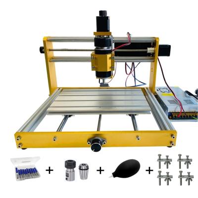 China Laser Engraving CNC Desktop Wood Engraver Milling Router Machine 3018 Plus with Nema17/23 Stepper Motors and 52mm Spindle Support Laser Head 30W for sale