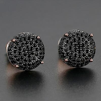 China Simple fashion hip hop earrings fashion copper zircon quick delivery men's ear studs wholesale customization for sale