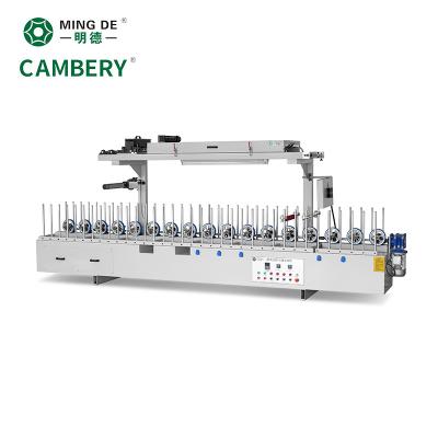 China Building Material Shops Enhanced safety wood cold glue mdf profile wrapping machine with cold glue mdf panel cold glue laminating machine for sale