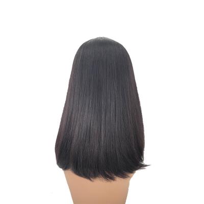 China Barely Shedding Natural Straight Wigs Thick Soft Straight With Bulk Virgin Remy Machine Made Cheap Wigs Brazilian Human Hair Wig Bangs Sellers for sale